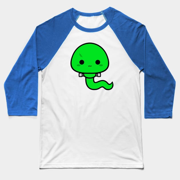 Cute Kawaii Sperm Frankenstein's Monster Baseball T-Shirt by alien3287